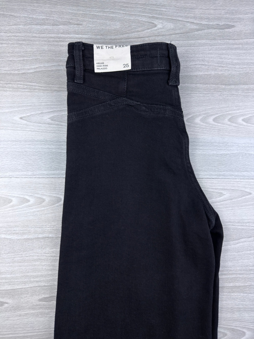 We The Free Kellee High Rise Palazzo Jeans Black Size 25 - Picture 12 of 17